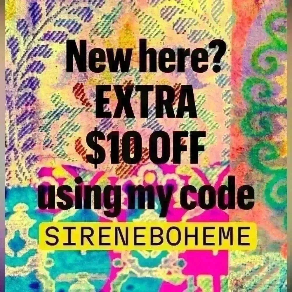 New to Posh?
💵 Receive $10 OFF with my discount code SIRENEBOHEME